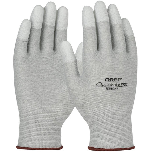 PIP Knit NYLON/CARBON 15G ESD Glove Polyur Grip Fing (Pair)