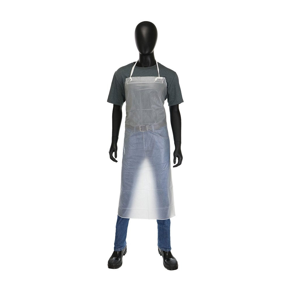 PIP Protective Clothing 12 MIL RAW Edge Apron Clear, 36 Pairs/Case