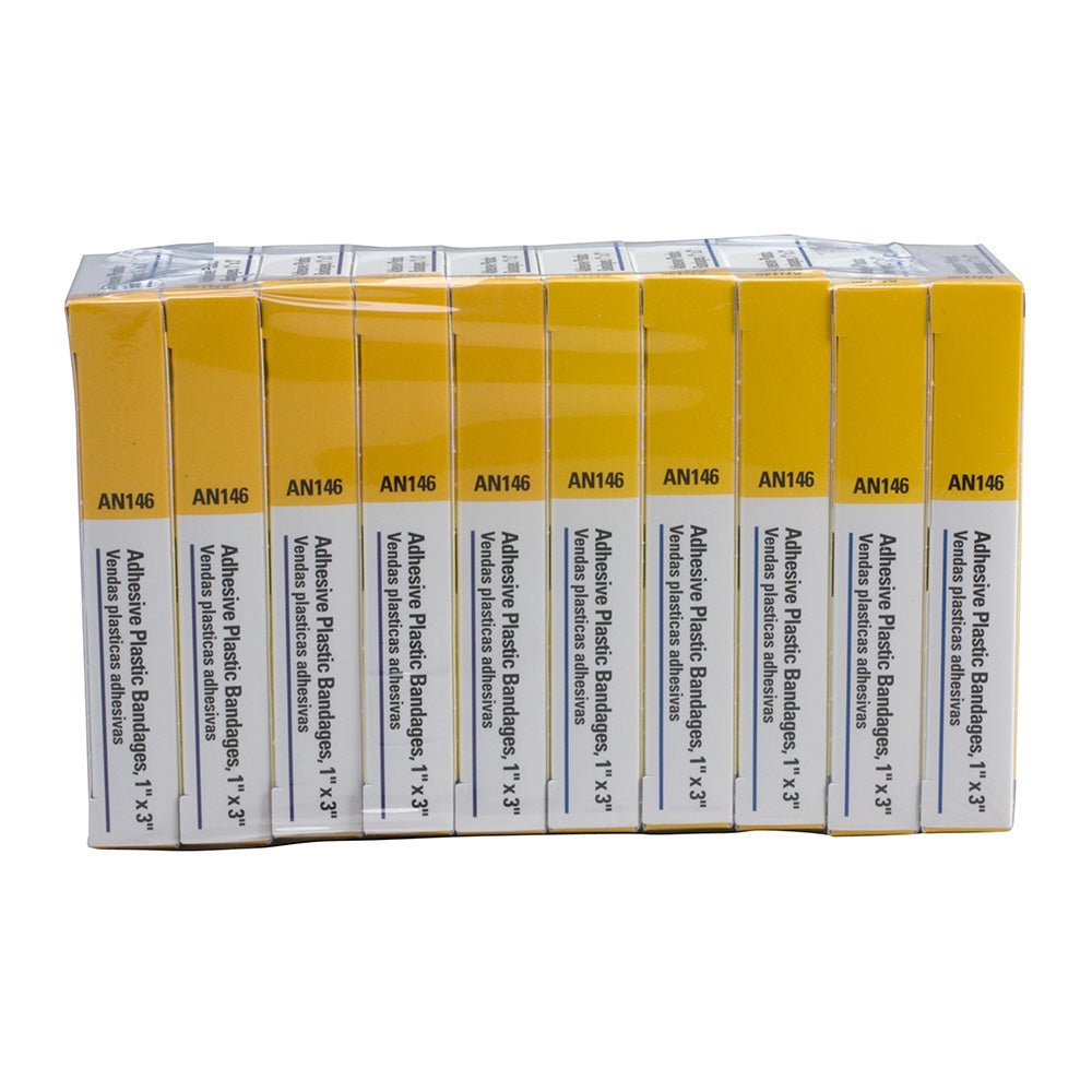 First Aid Only 1"x3" Plastic Bandages, 16 Per Box (10 Count)