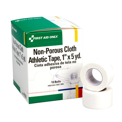 First Aid Only 1"x5 yd. Cloth Athletic First Aid Tape, 10 Per Box