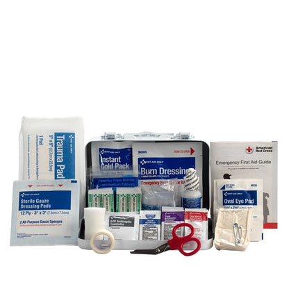 First Aid Only 10 Person ANSI A Metal First Aid Kit, ANSI 2021 Compliant