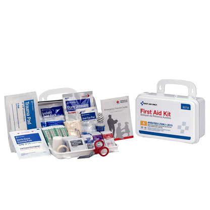 First Aid Only 10 Person Bulk Plastic ANSI A, First Aid Kit, ANSI 2015 Compliant