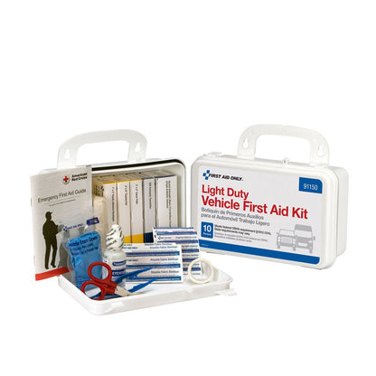 First Aid Only 10-Person Plastic Light Duty Vehicle First Aid Kit, OSHA Compliant