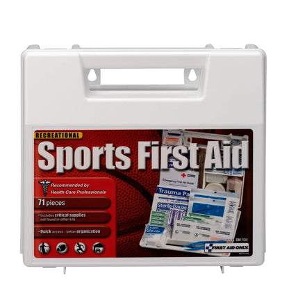 First Aid Only 10 Person Sports First Aid Kit, Plastic Case