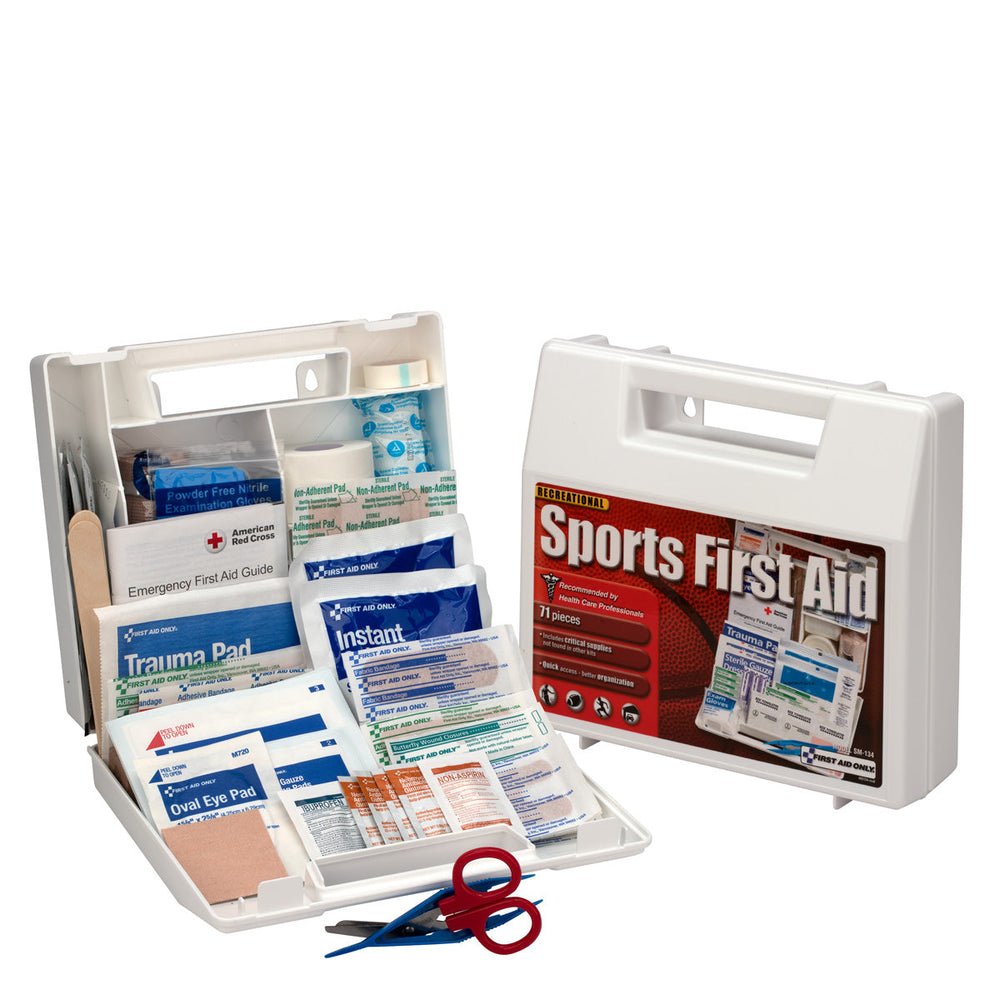 First Aid Only 10 Person Sports First Aid Kit, Plastic Case