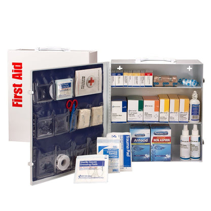 First Aid Only 100 Person ANSI A 3 Shelf First Aid Cabinet, ANSI 2021 Compliant