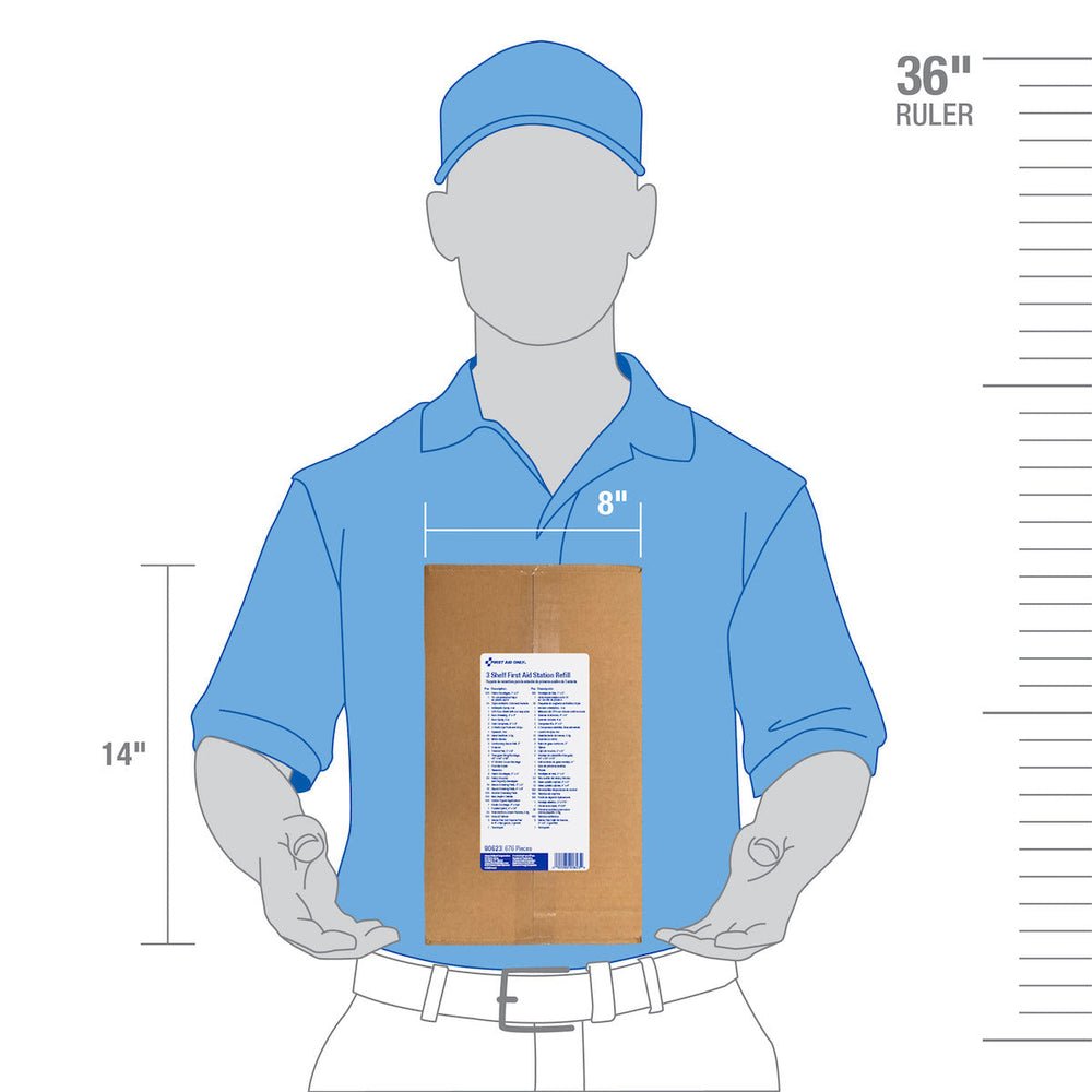 First Aid Only 100 Person ANSI B 3 Shelf Refill Kit, ANSI 2021 Complaint