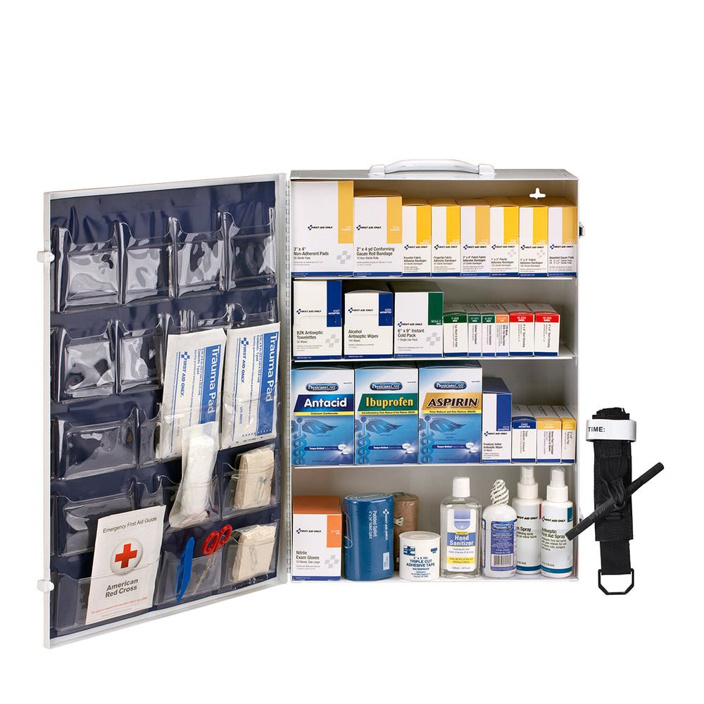 First Aid Only 150 Person ANSI B 4 Shelf First Aid Cabinet, ANSI 2021 Compliant