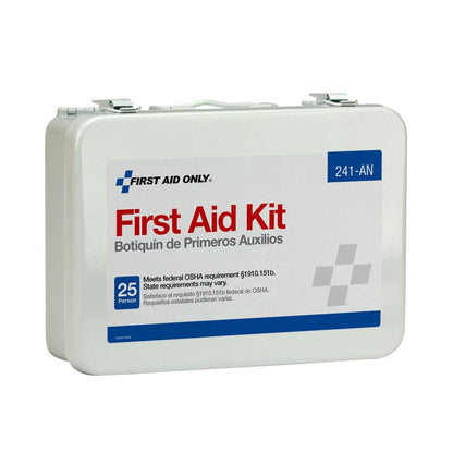 First Aid Only 25 Person 16 Unit First Aid Kit, Metal Case, OSHA Compliant