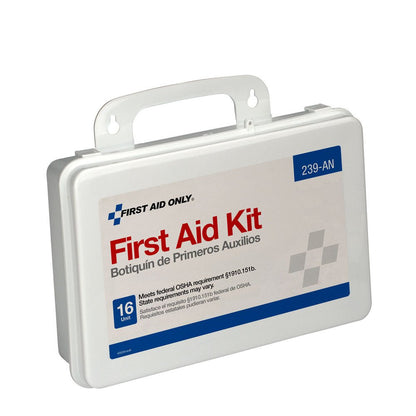 First Aid Only 16 Unit First Aid Kit, Plastic Case, OSHA Compliant