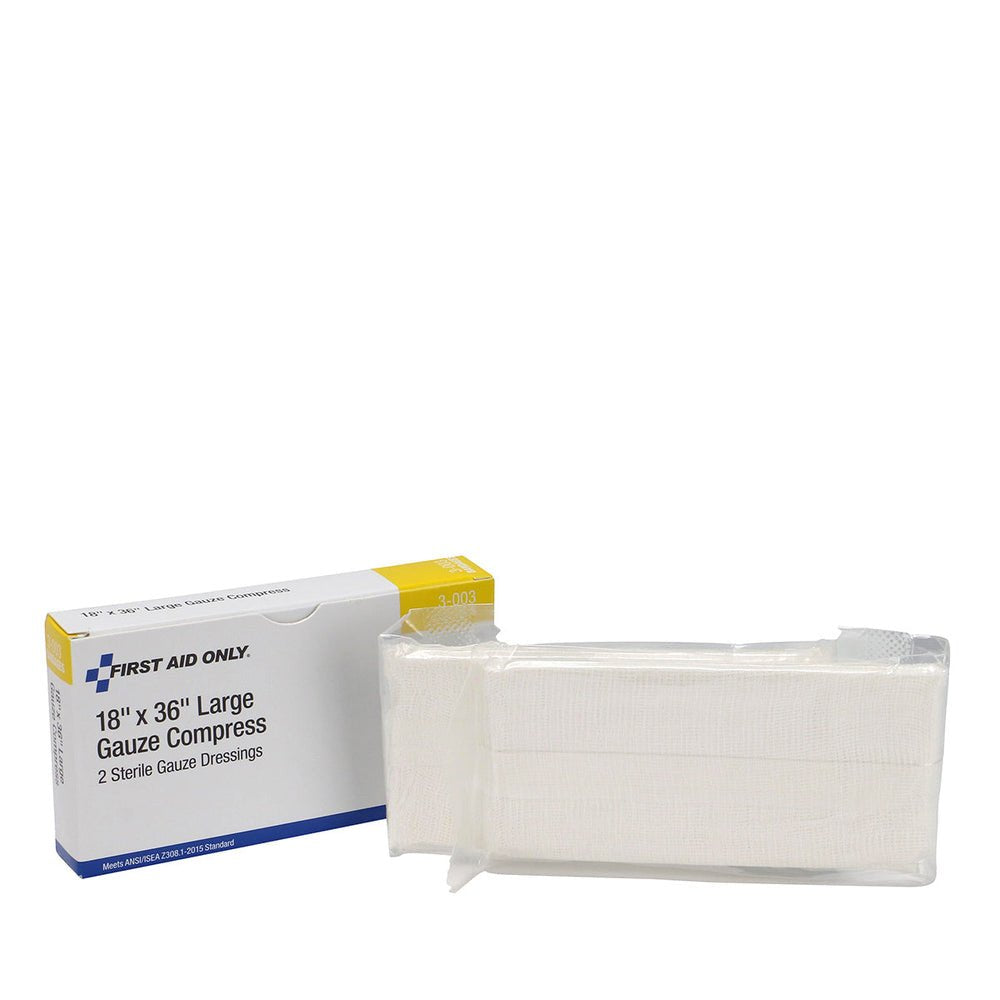 First Aid Only 18"x36" Gauze Compress, 2 Per Box