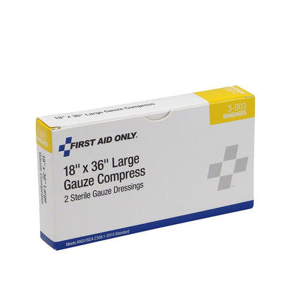 First Aid Only 18"x36" Gauze Compress, 2 Per Box