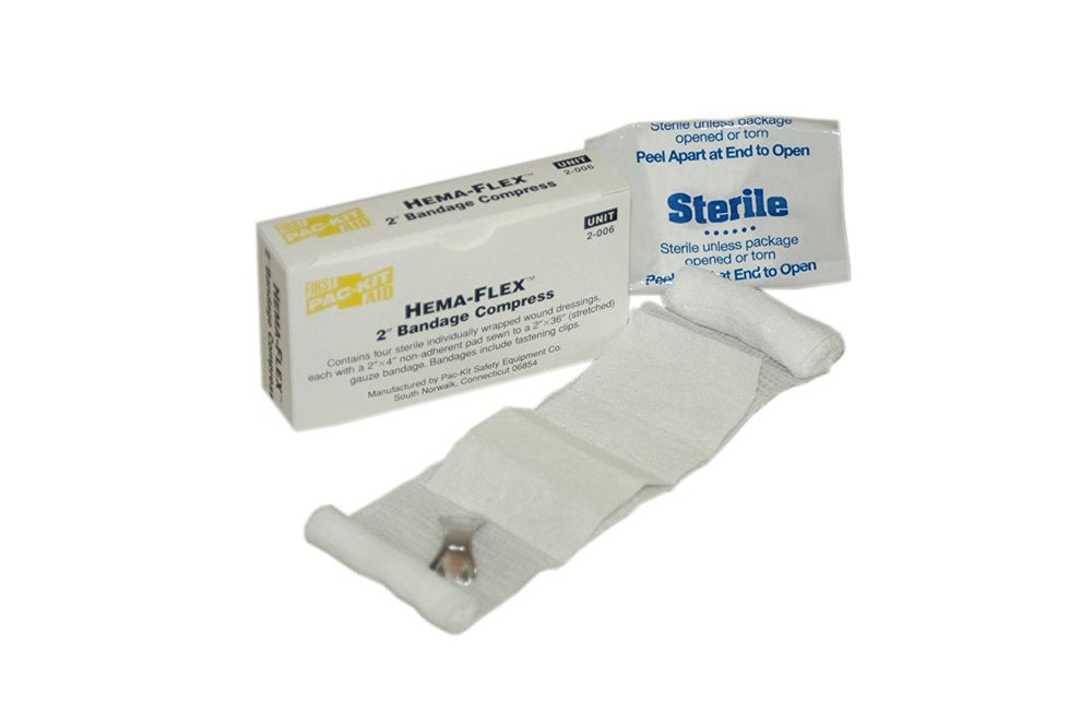 First Aid Only 2" Hema-Flex Bandage Compress, 4 Per Box