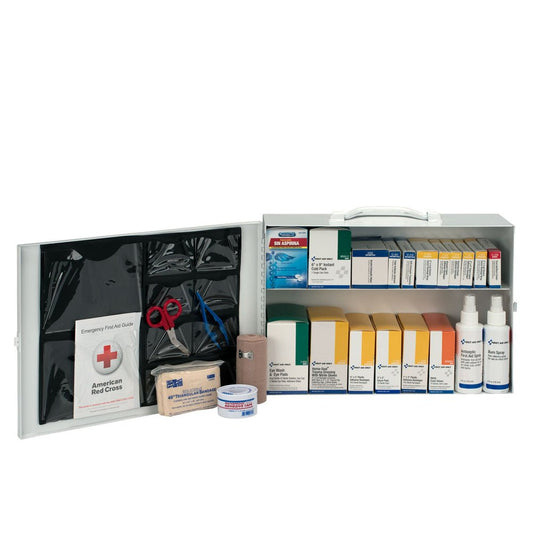 First Aid Only 75 Person 2 Shelf First Aid Steel Cabinet