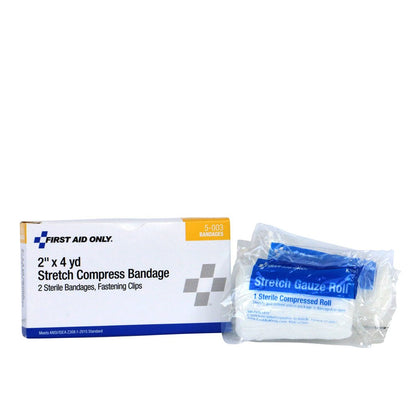 First Aid Only 2" Sterile Stretch Gauze Compress, 2 Per box