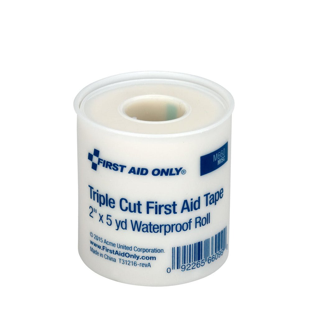First Aid Only 2" Triple Cut Waterproof First Aid Tape, 6 Per Box