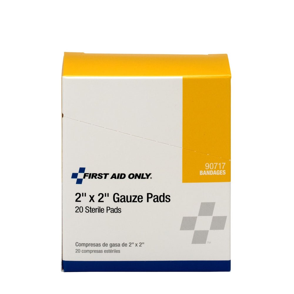 First Aid Only 2"x2" Sterile Gauze Pads, 20 Per Box