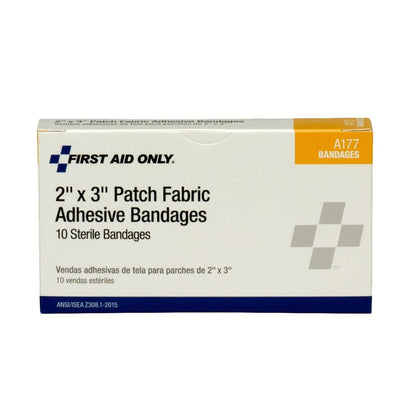 First Aid Only 2"x3" Heavy Woven Fabric Bandages, 10 Per Box