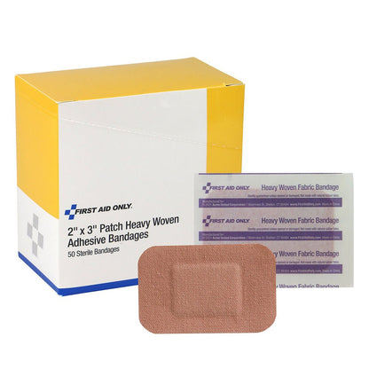 First Aid Only 2" x 3" Heavy Woven XL Bandages, 50 Per Box