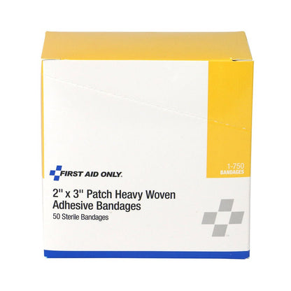 First Aid Only 2" x 3" Heavy Woven XL Bandages, 50 Per Box