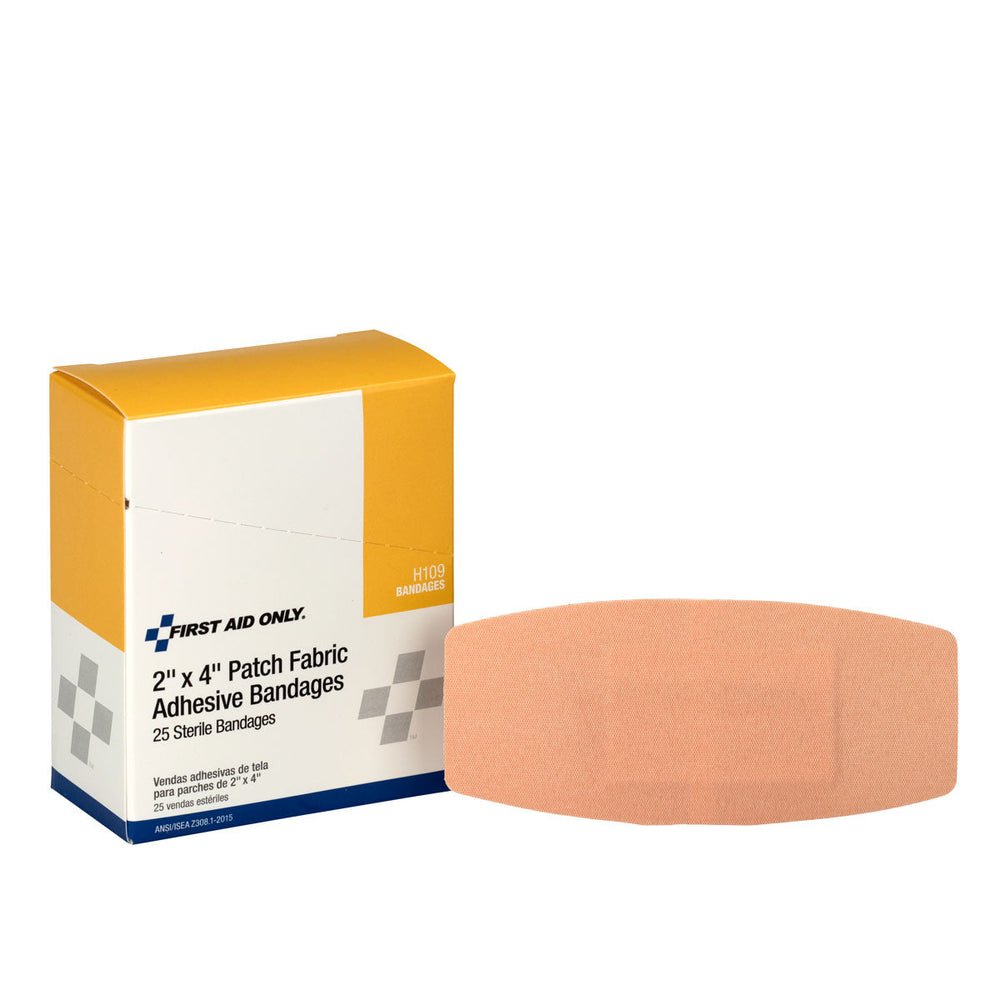 First Aid Only 2" x 4" Fabric Adhesive Bandages, 25 per Box