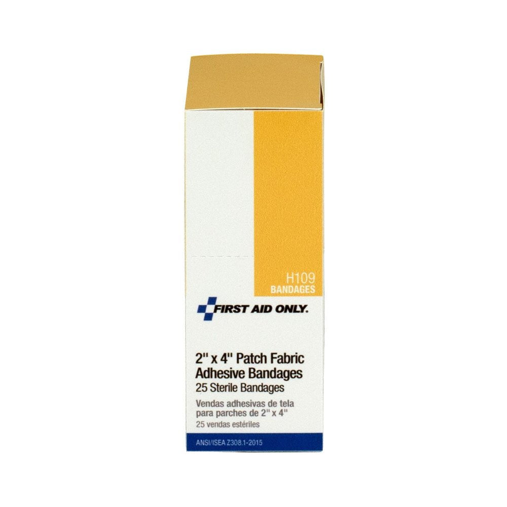 First Aid Only 2" x 4" Fabric Adhesive Bandages, 25 per Box