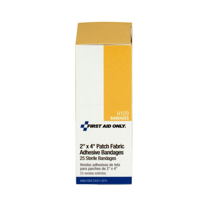 First Aid Only 2" x 4" Fabric Adhesive Bandages, 25 per Box