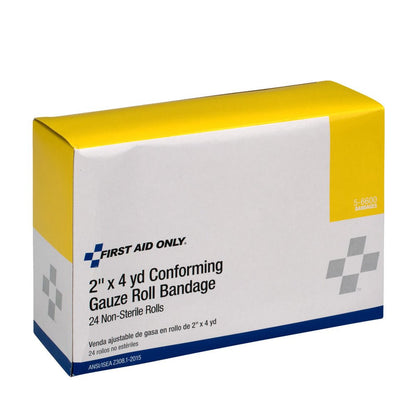 First Aid Only 2"x 5 yd. Conforming Gauze Non-Sterile, 24 Per Box