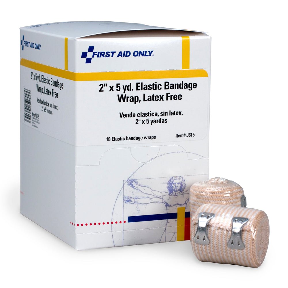 First Aid Only 2"x5 yd Elastic Bandage, 18 per Box