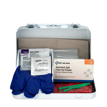 First Aid Only 21 Piece Blood borne Pathogen Spill Clean-Up Kit in Weatherproof Steel Case