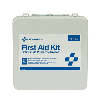 First Aid Only 24 Unit First Aid Kit, Metal Case, OSHA Compliant