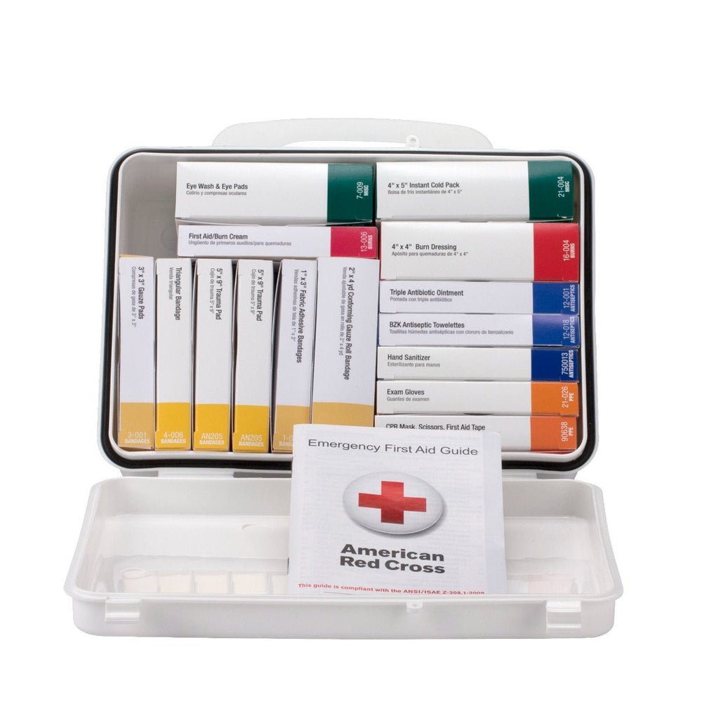 First Aid Only 25 Person ANSI A 16 Unit Plastic First Aid Kit, ANSI 2021 Compliant