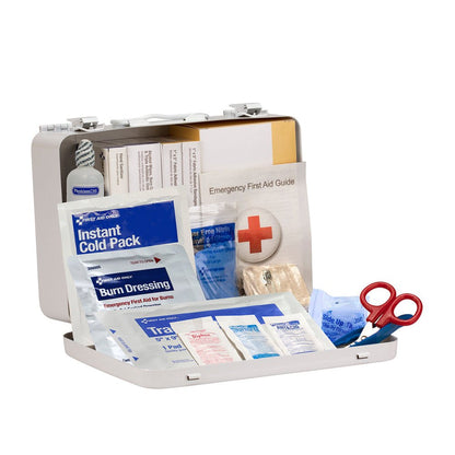 First Aid Only 25 Person ANSI A Heavy Duty Vehicle Metal First Aid Kit, ANSI 2021 Compliant
