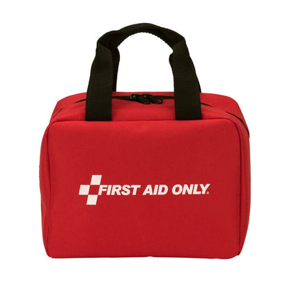 First Aid Only 25 Person Bulk First Aid Kit, ANSI A, Type I & II, Soft Fabric Nylon Pouch Case, ANSI 2015 Compliant