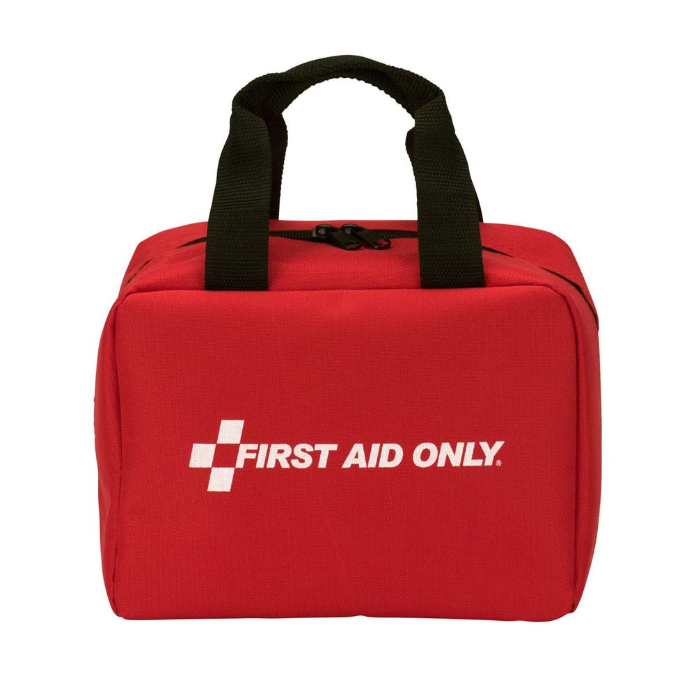 First Aid Only 25 Person Bulk First Aid Kit, ANSI A, Type I & II, Soft Fabric Nylon Pouch Case, ANSI 2015 Compliant