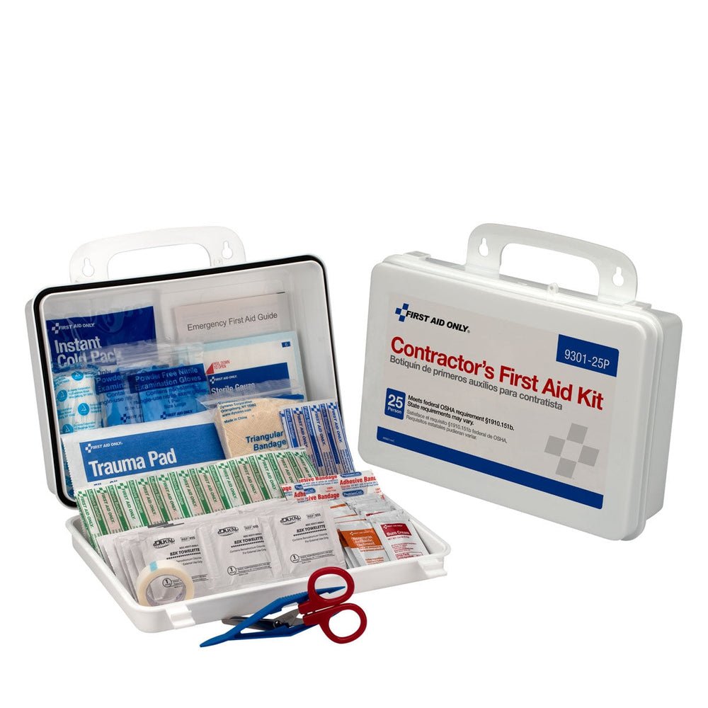 First Aid Only 25 Person Contractor First Aid Kit, Plastic Case, OSHA Compliant