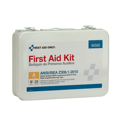 First Aid Only 25 Person ANSI A Bulk First Aid Kit, Metal, ANSI 2015 Compliant