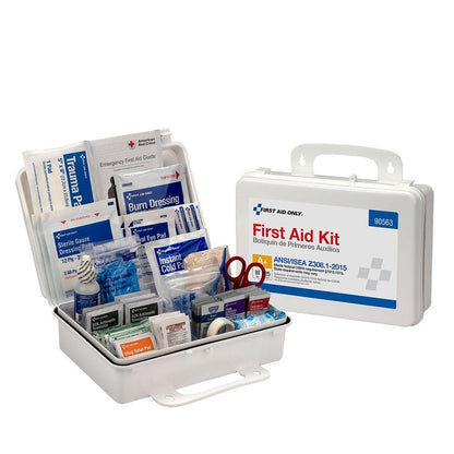 First Aid Only 25 Person Plastic First Aid Kit, ANSI A+, Type III, ANSI 2015 Compliant