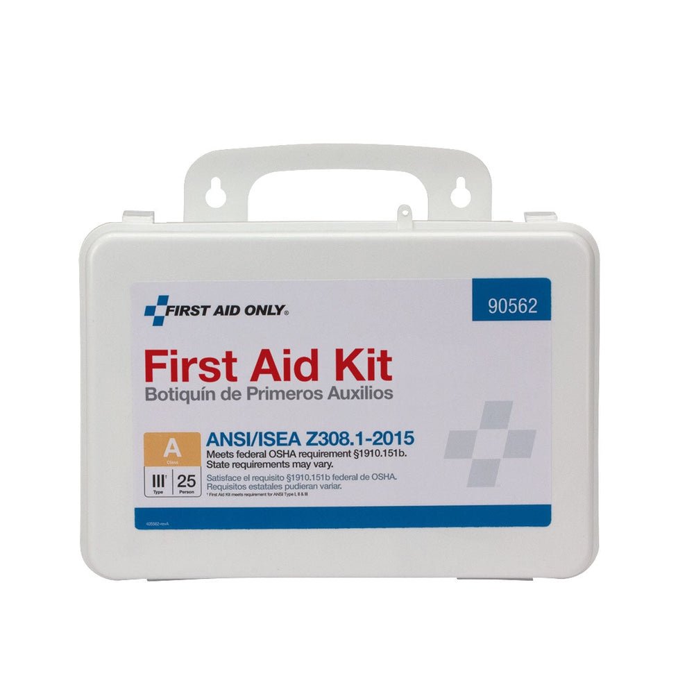 First Aid Only 25 Person Bulk Plastic ANSI A, First Aid Kit, ANSI 2015 Compliant