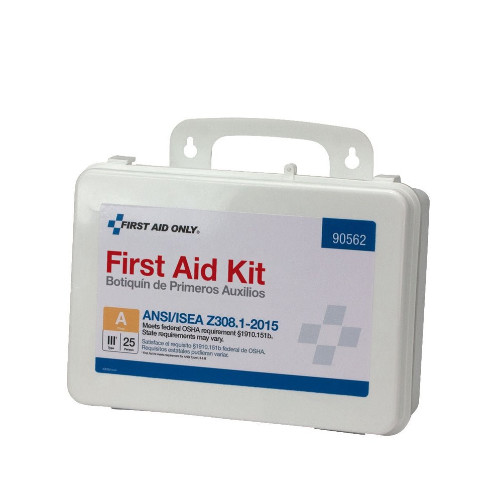 First Aid Only 25 Person Bulk Plastic ANSI A, First Aid Kit, ANSI 2015 Compliant