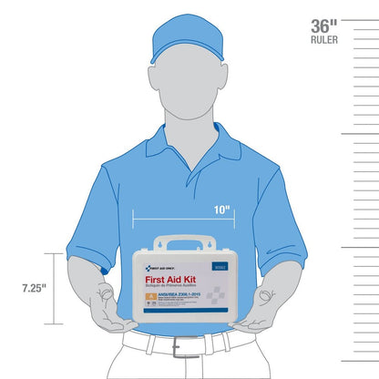 First Aid Only 25 Person Bulk Plastic ANSI A, First Aid Kit, ANSI 2015 Compliant