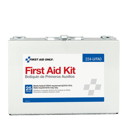 First Aid Only 25 Person First Aid Kit, Metal Case, OSHA Compliant