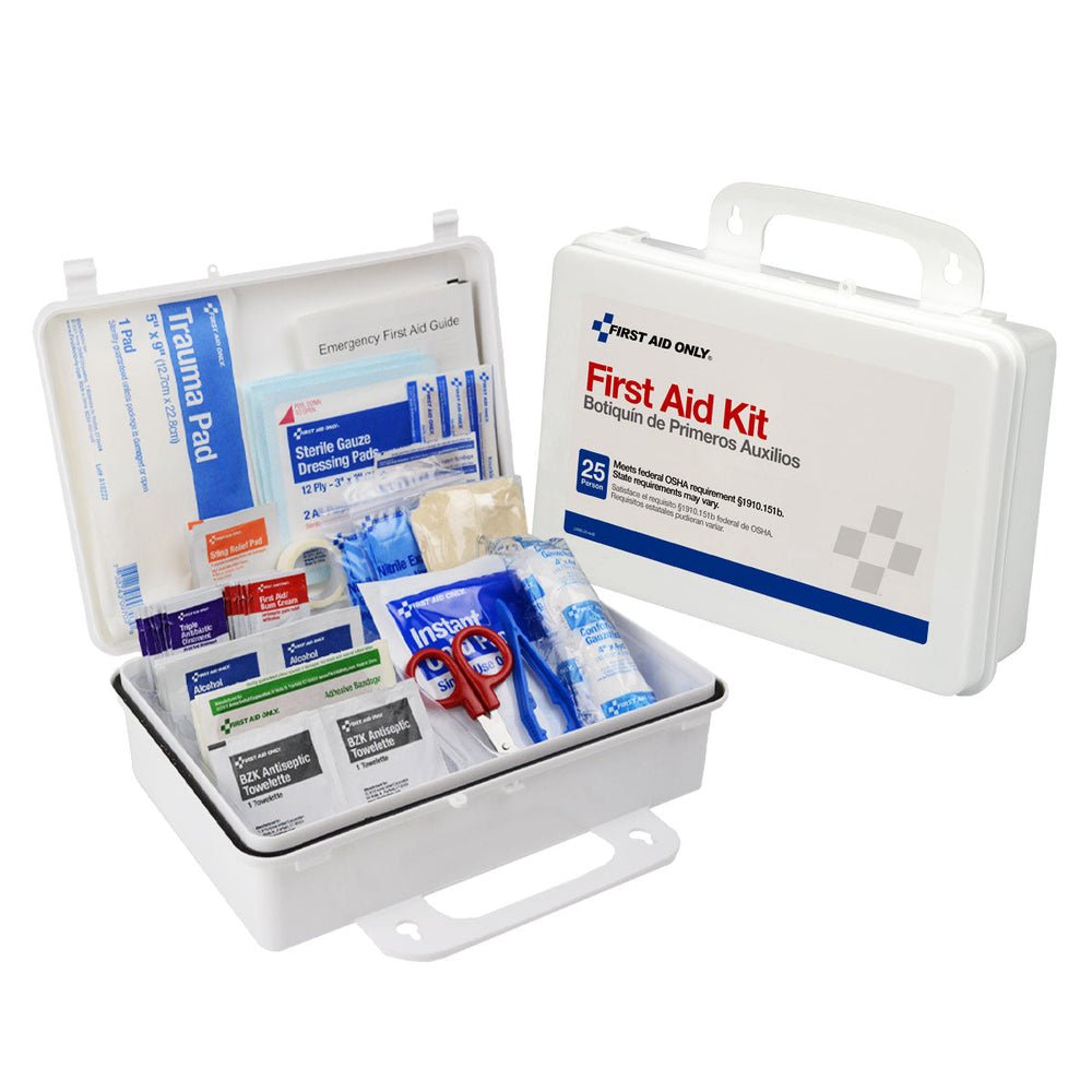 First Aid Only 25 Person OSHA First Aid Kit, Weatherproof Plastic Case, OSHA Compliant