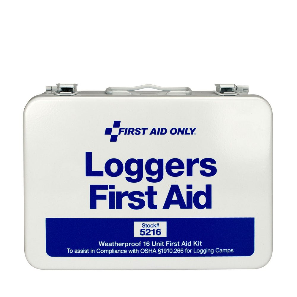 First Aid Only 25 Person Loggers First Aid Kit, Metal Weatherproof Case, OSHA Compliant