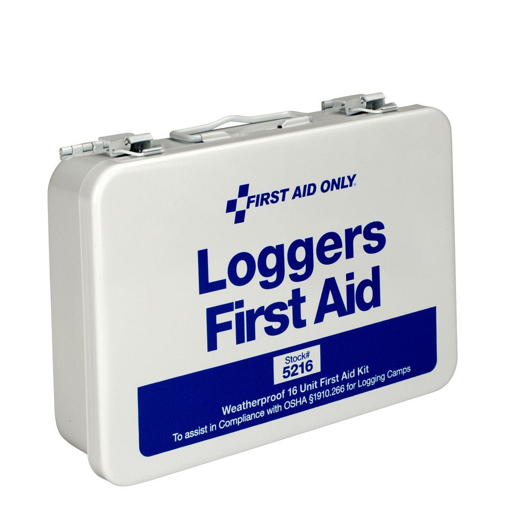 First Aid Only 25 Person Loggers First Aid Kit, Metal Weatherproof Case, OSHA Compliant