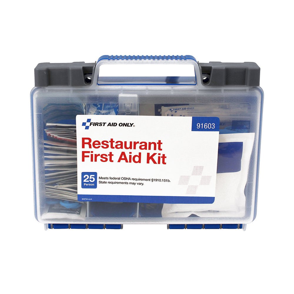 First Aid Only 25 Person Plastic Restaurant First Aid Kit, OSHA Compliant