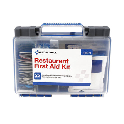 First Aid Only 25 Person Plastic Restaurant First Aid Kit, OSHA Compliant