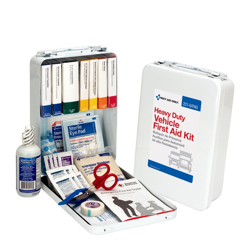 First Aid Only 25 Person Vehicle First Aid Kit, Metal Case
