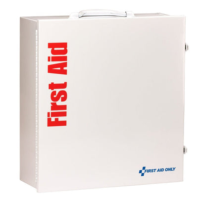 First Aid Only 100 Person 3 Shelf First Aid Metal Cabinet, ANSI B+, Type I & II, without Medications, ANSI 2015 Compliant