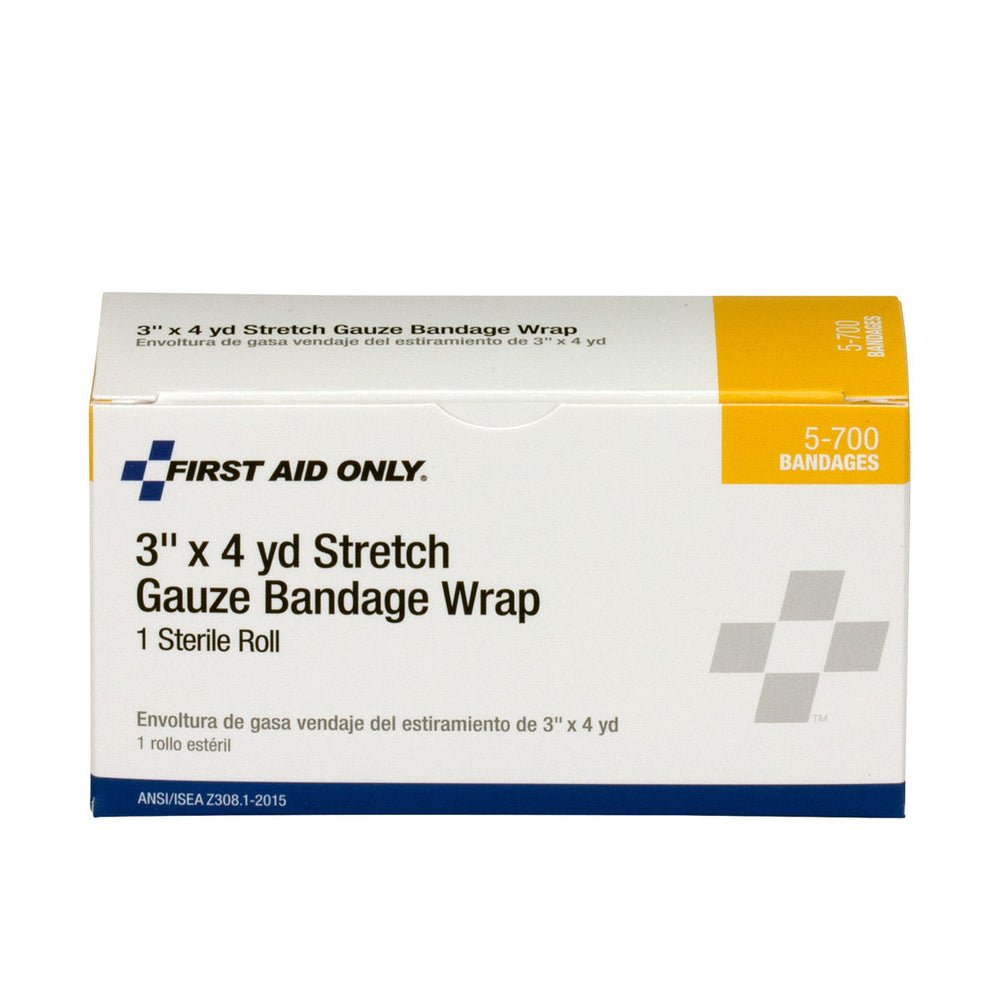 First Aid Only 3"x4 yd. Sterile Stretch Gauze, 1 Per Box